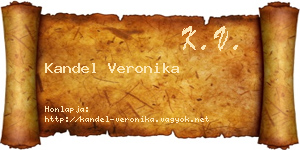 Kandel Veronika névjegykártya